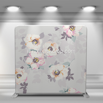 Visualizzazione del tessuto di tensione floreale Photobooth Backdrop Stand